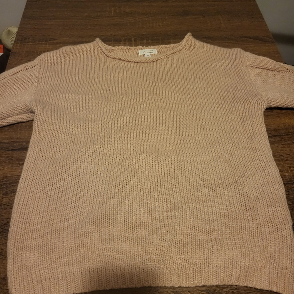 LC Lauren Conrad Pink Crew Neck Sweater